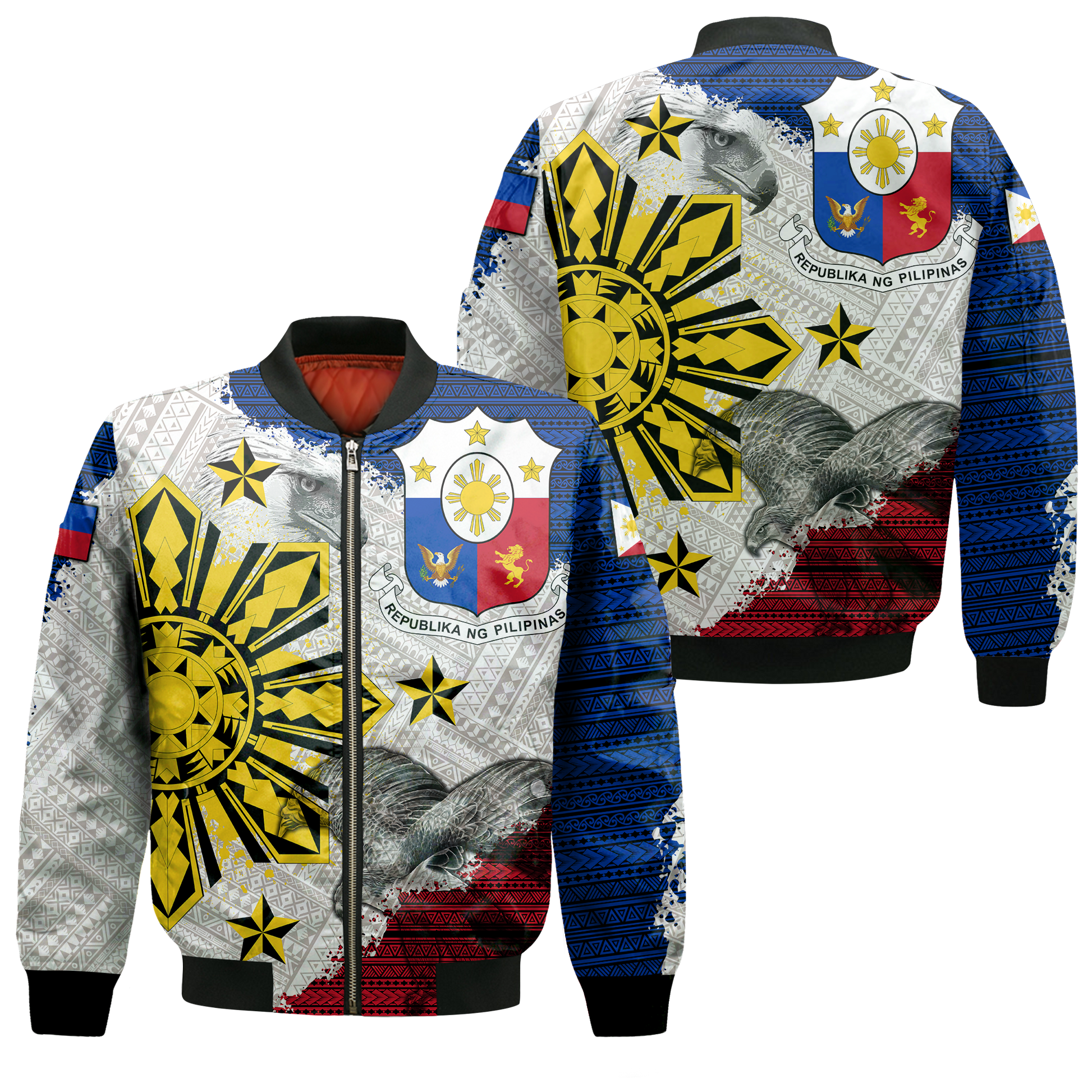 Phillippines Filipino Tribal Eagle Bomber Jacket