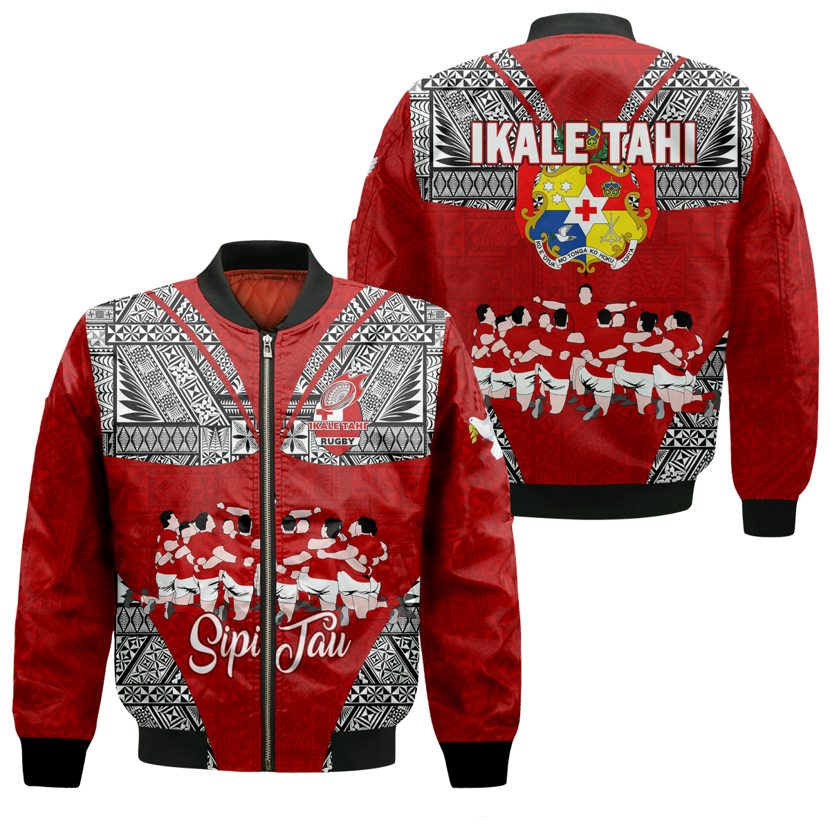 Tonga Rugby Ikale Tahi Sipi Tau Bomber Jacket