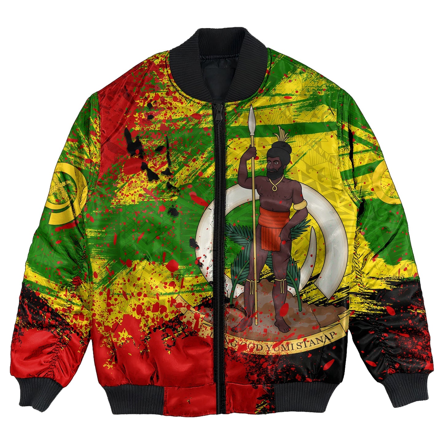 Vanuatu Independence Day Grunge Bomber Jacket