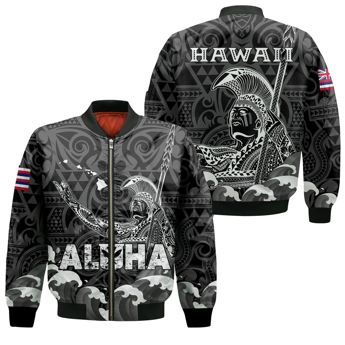 Hawaii King Kamehameha Aloha Hawai'i Nei Bomber Jacket