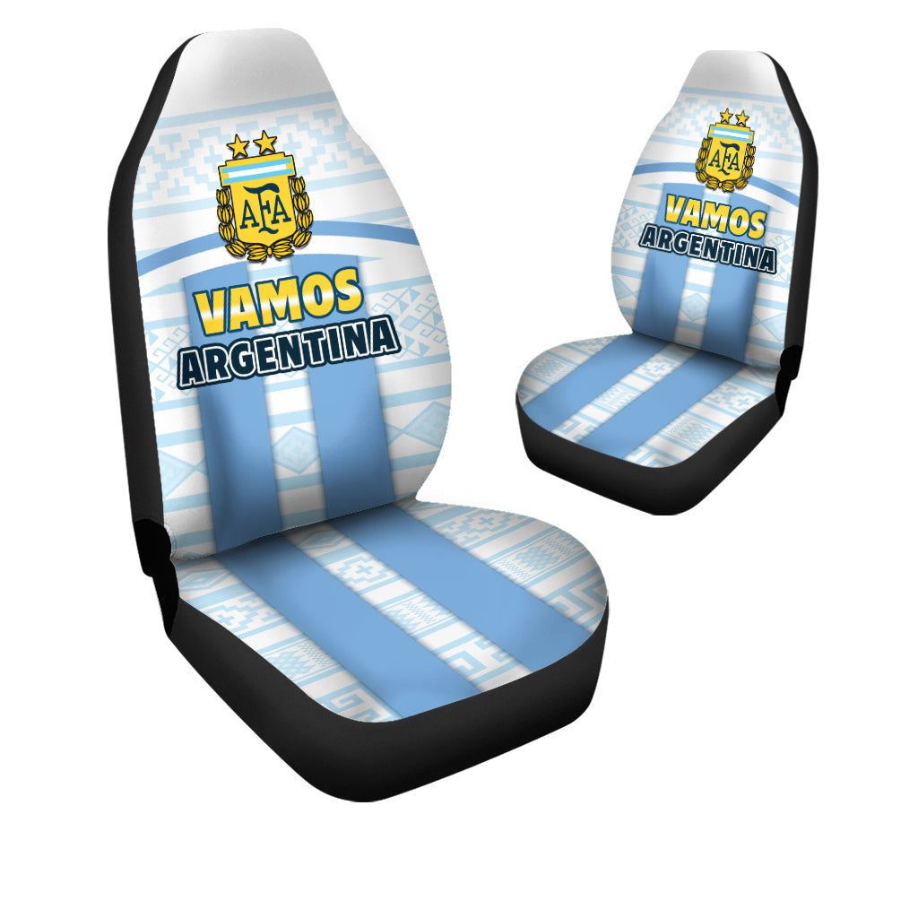 Argentina Football 2022 Car Seat Covers Vamos La Albiceleste Ver.02
