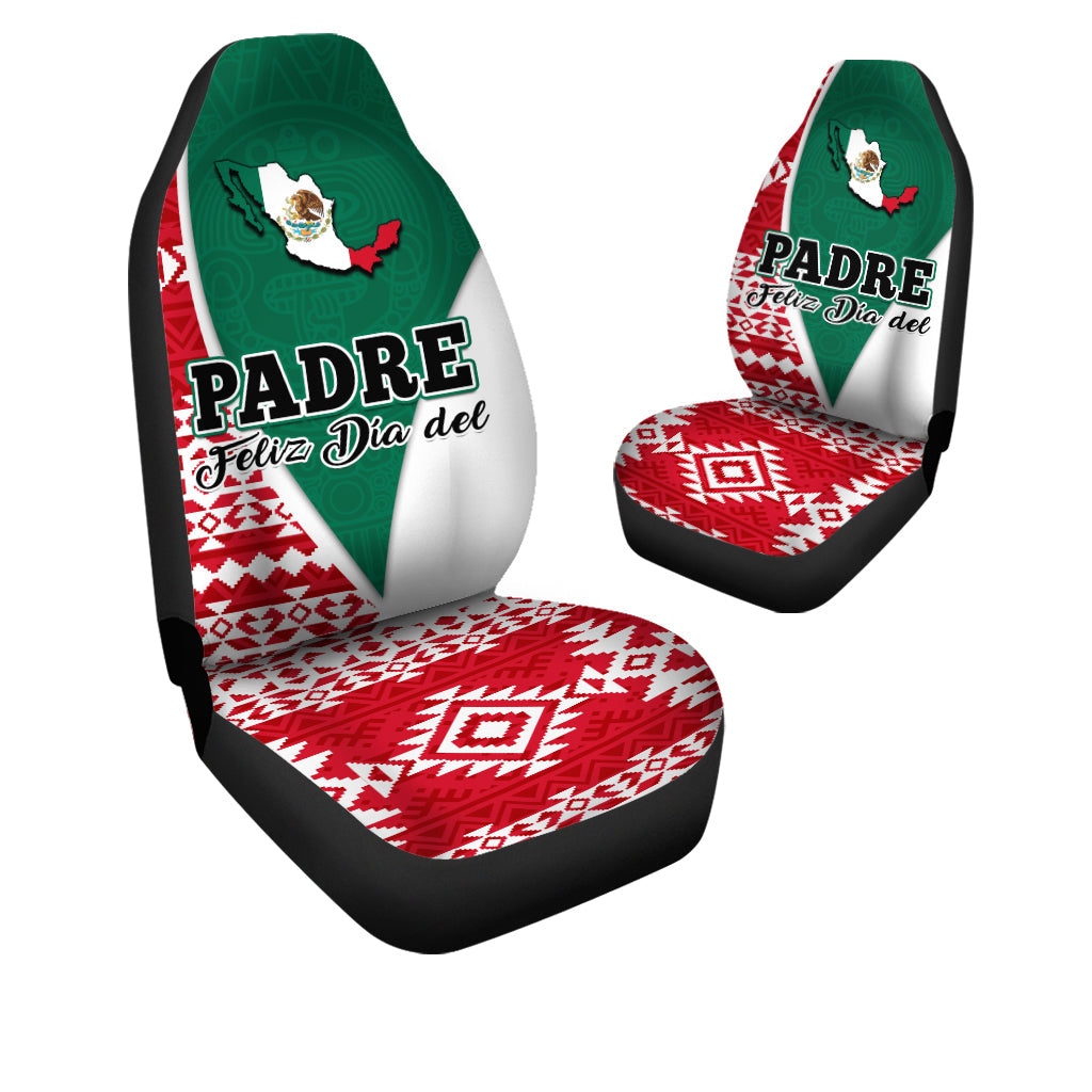 Happy Mexico Fathers Day Car Seat Covers Mexican Aztec Pattern