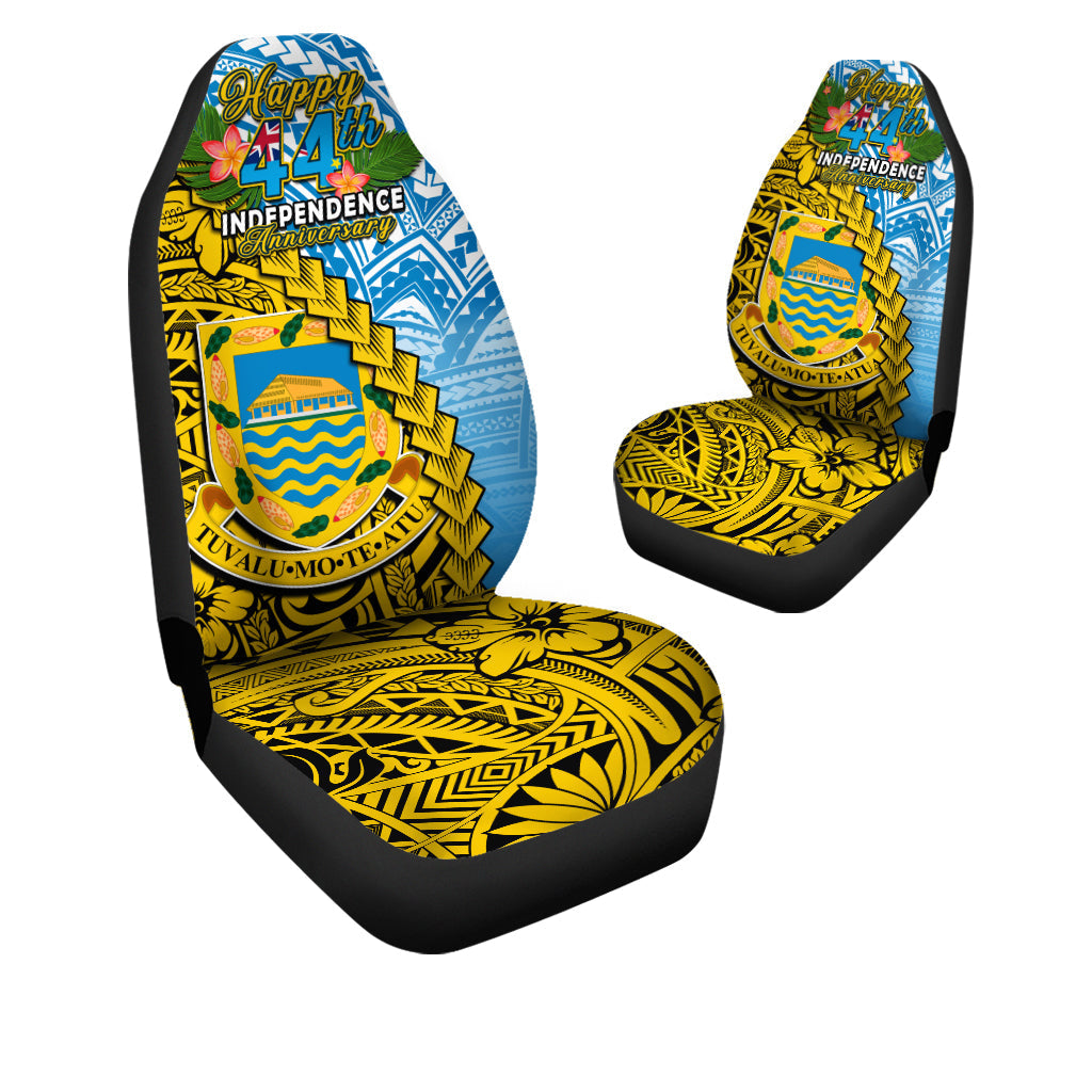 Tuvalu 1978 Car Seat Covers Happy 44th Independence Anniversary Polynesian Pattern