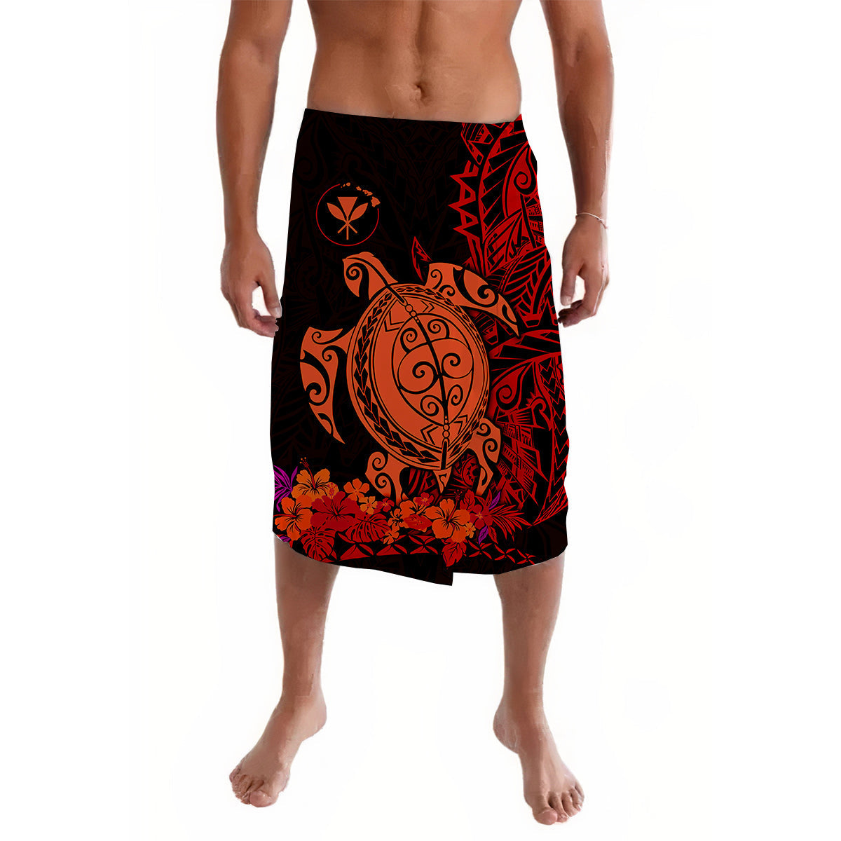 Hawaii Polynesian Lavalava Red Sea Turtles Hawaiian