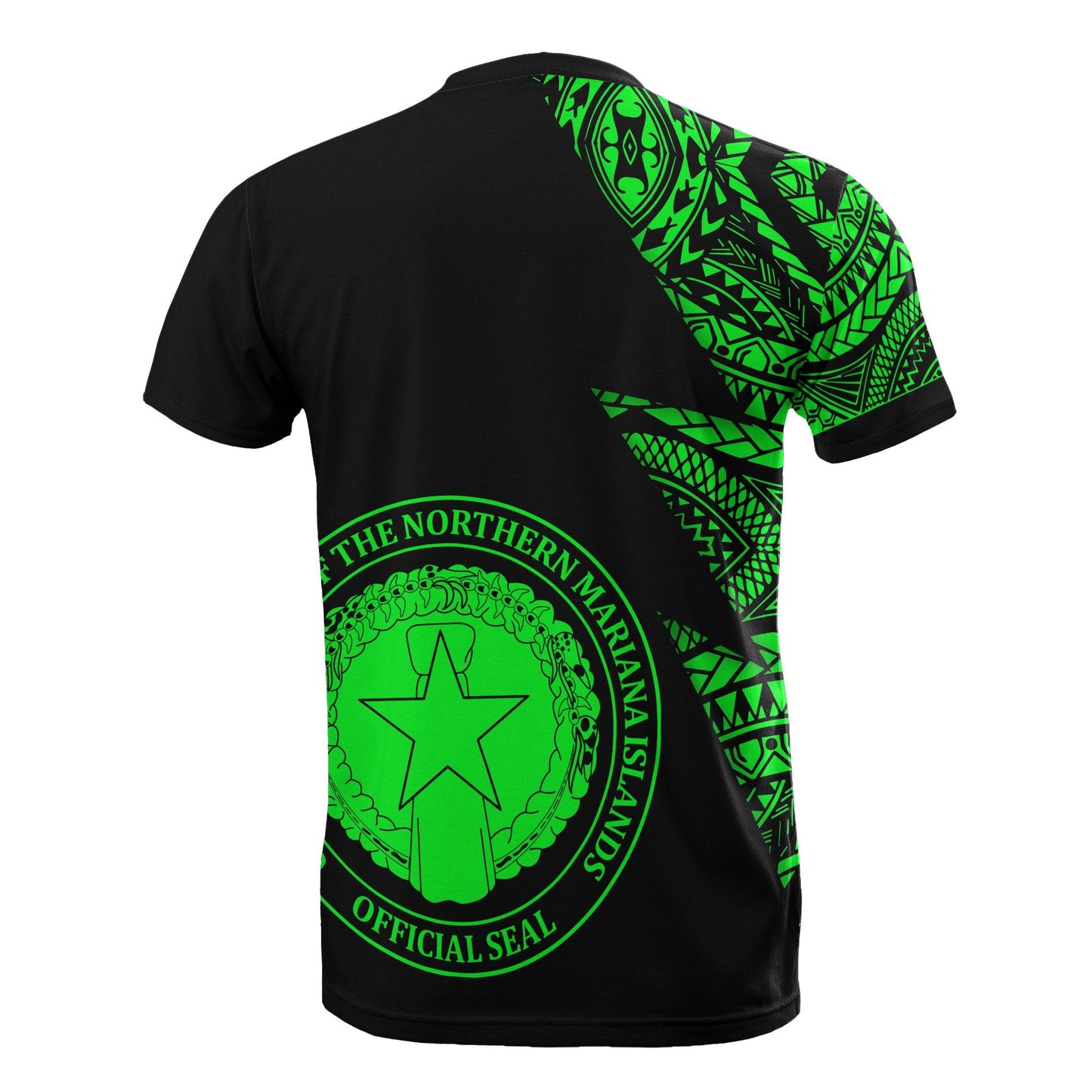 Northern Mariana Islands Custom Personalised T Shirt Micronesian Pattern Green Style