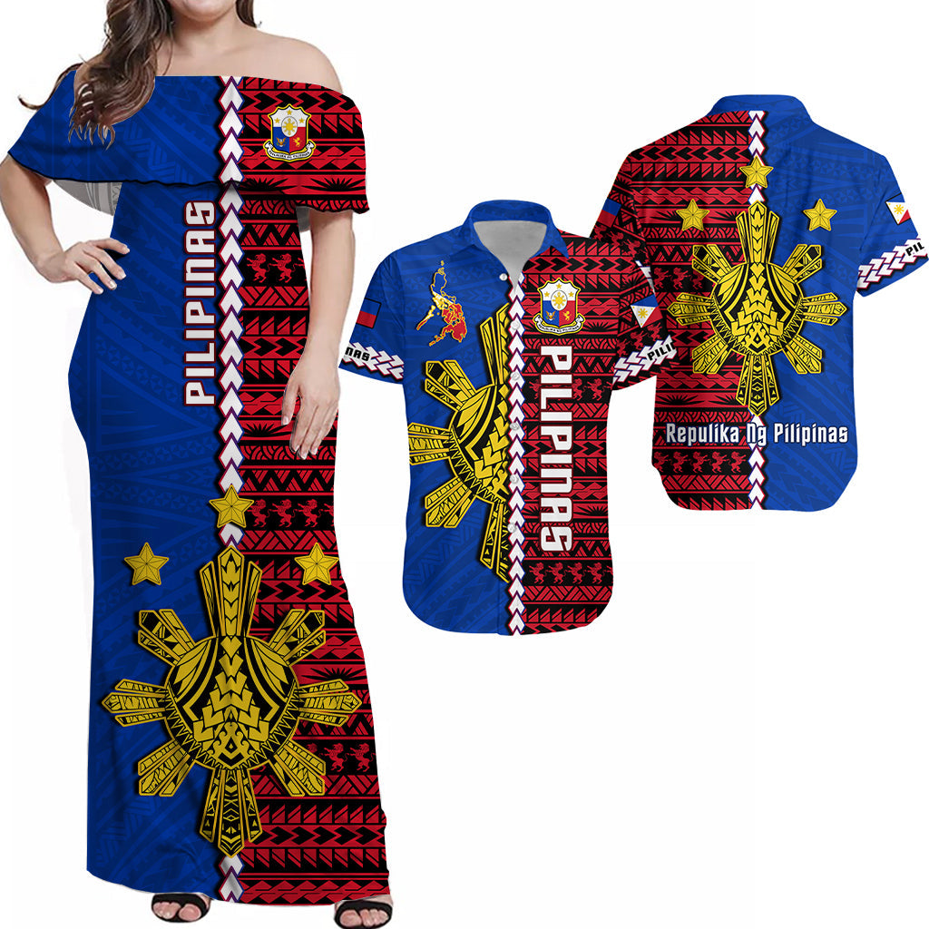 Matching Outfits For Couples Philippines Combo Dress And Shirt Pilipinas Sun Mix Polynesian Pattern