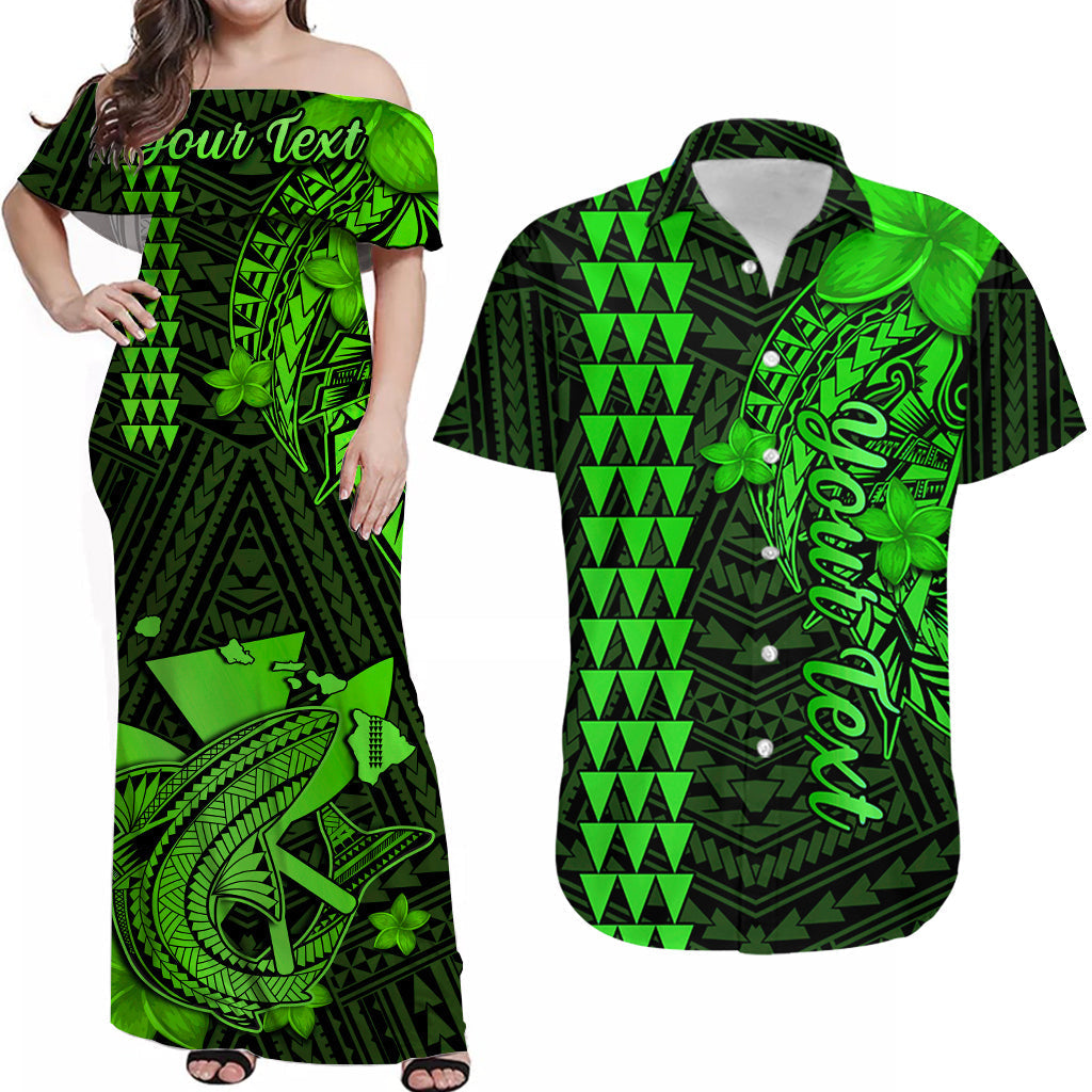 (Custom Personalised) Hawaii Matching Outfit For Couple Combo Dress And Hawaiian Shirt Kakau Kanaka Maoli Combine Polynesian Shark Ver.02