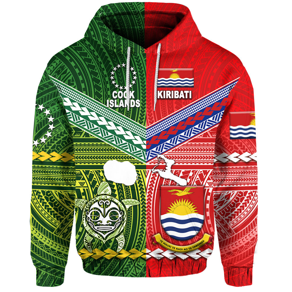 Kiribati And Cook Islands Hoodie/ Zip Hoodie Together