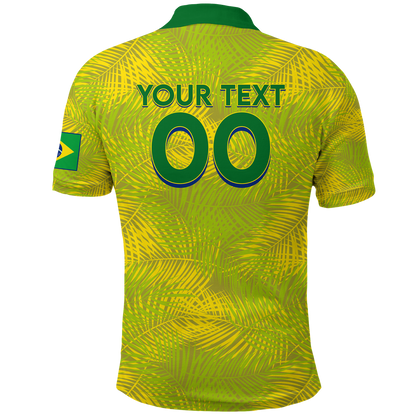 Custom Brazil Polo Shirt Football 2022