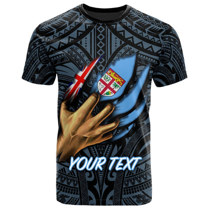 Fiji Personalised T Shirt Fiji In Me (Blue)