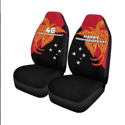 Papua New Guinea Car Seat Covers Independence Day Flag Style