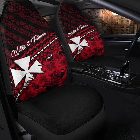 Wallis et Futuna Car Seat Cover Tapa Hibiscus Vibes