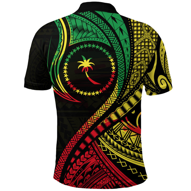Chuuk Polo Shirt Federated States Of Micronesia Reggae Wave Style
