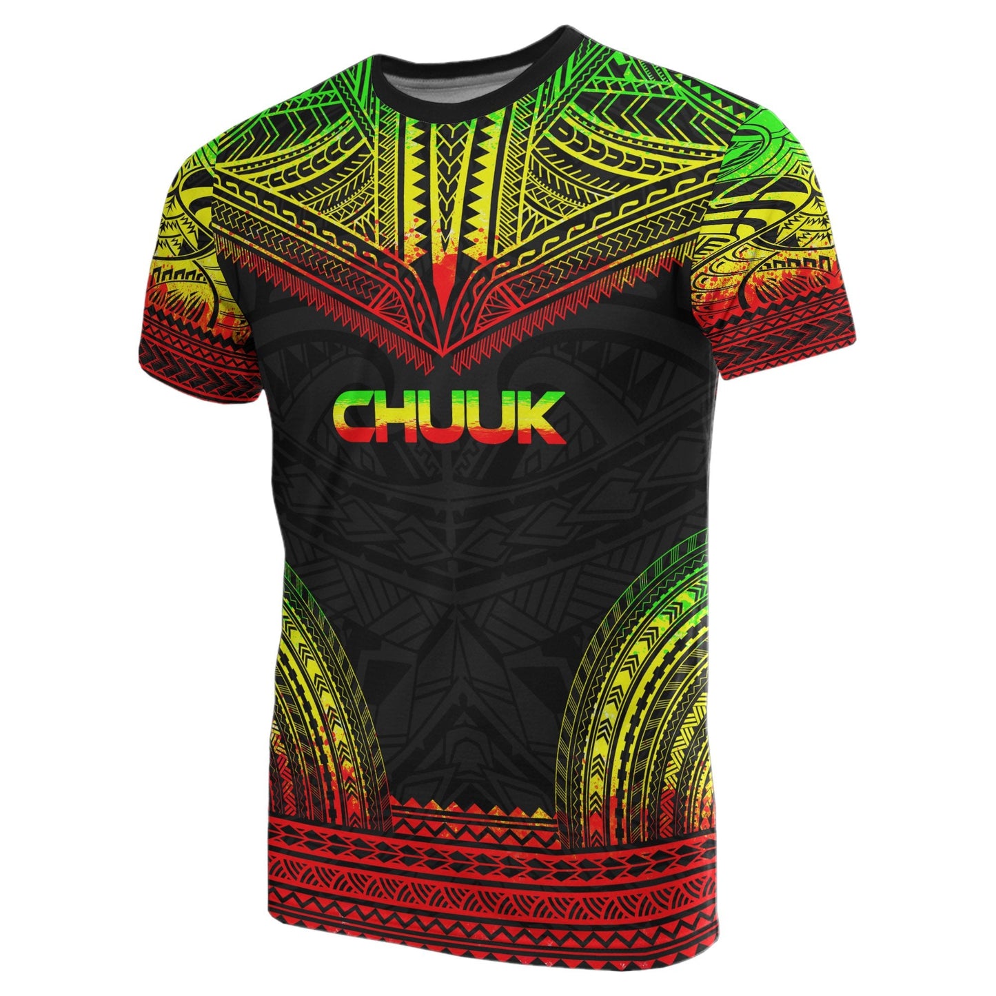Chuuk All Over T Shirt Chuuk Flag Polynesian Tattoo Reggae