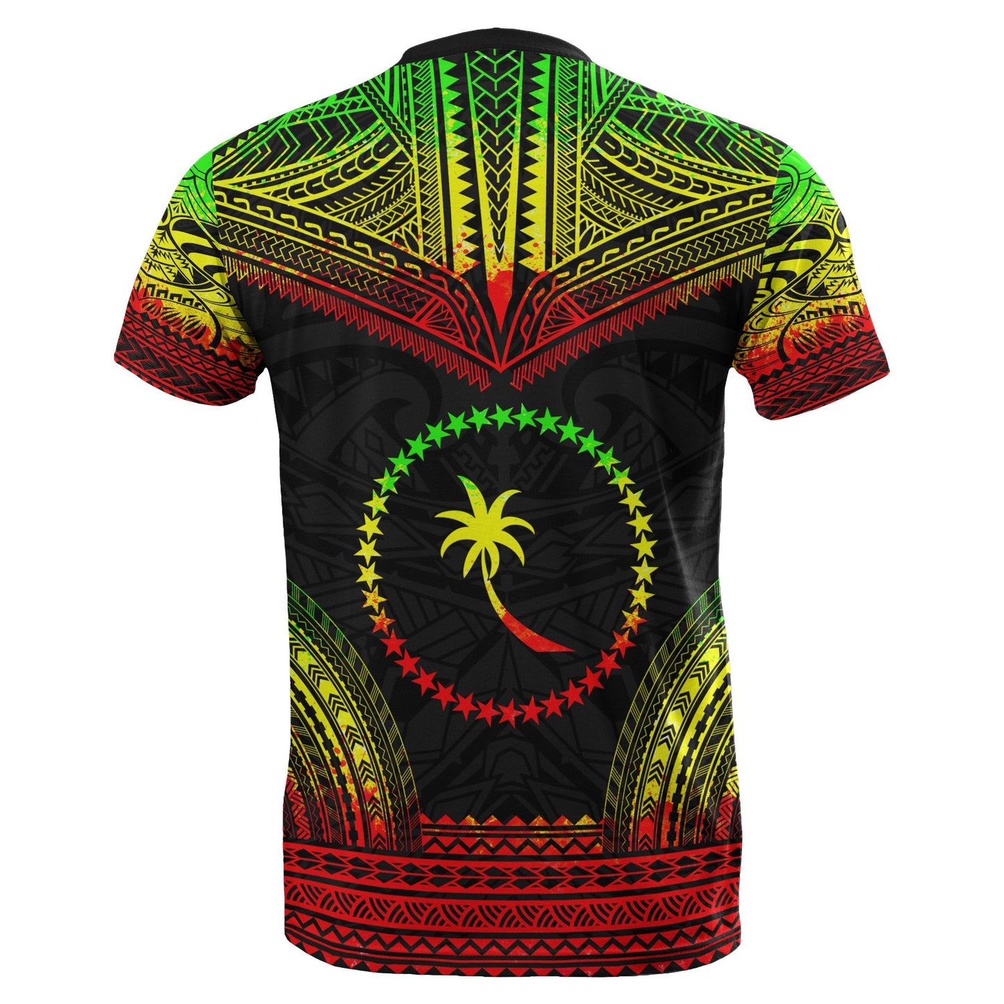 Chuuk All Over T Shirt Chuuk Flag Polynesian Tattoo Reggae