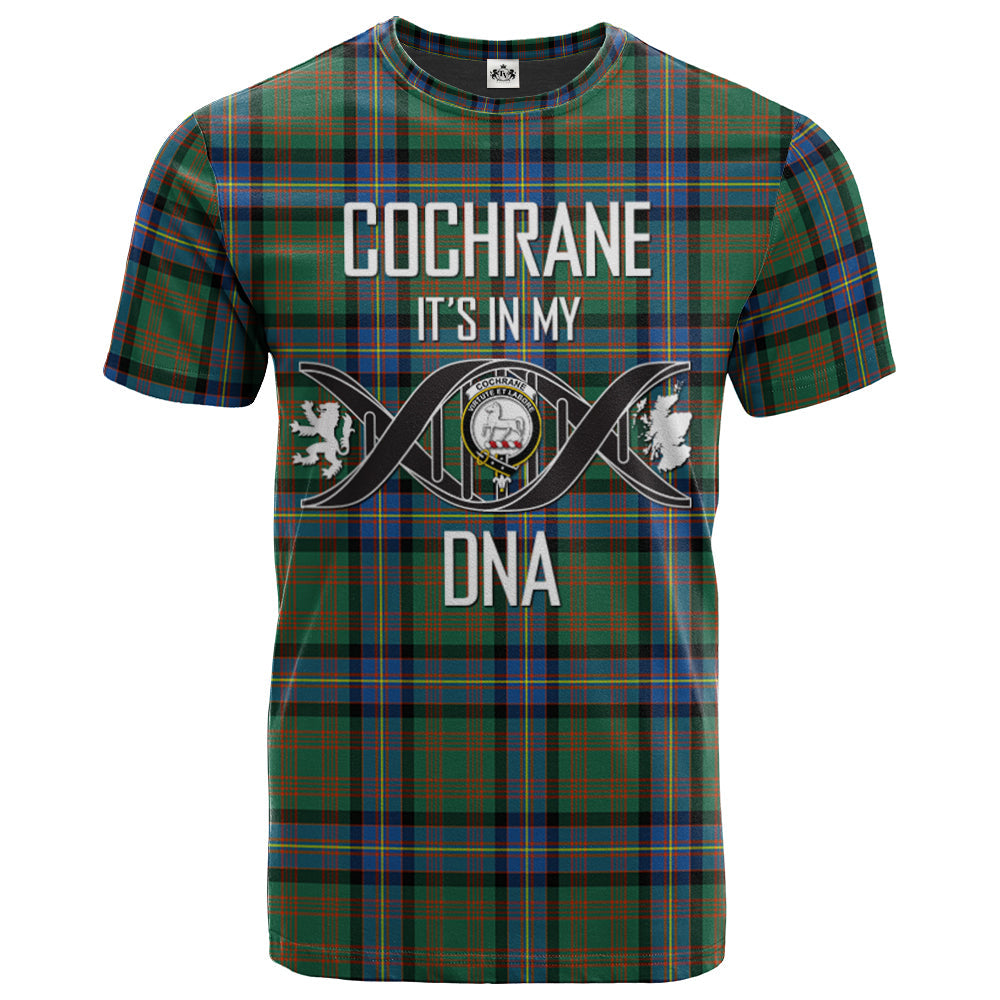 Printivon Cochrane Ancient Clan DNA In Me Tartan Crest T Shirt