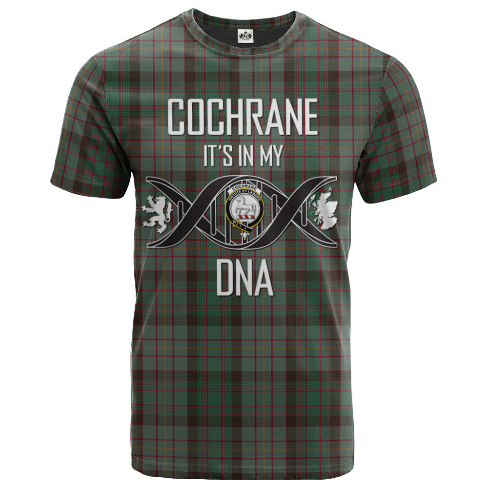 Printivon Cochrane Hunting Clan DNA In Me Tartan Crest T Shirt
