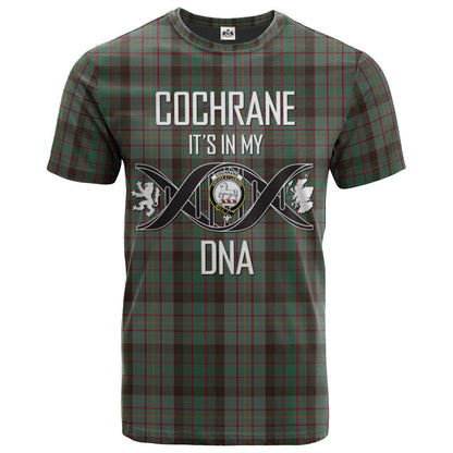 Printivon Cochrane Hunting Clan DNA In Me Tartan Crest T Shirt