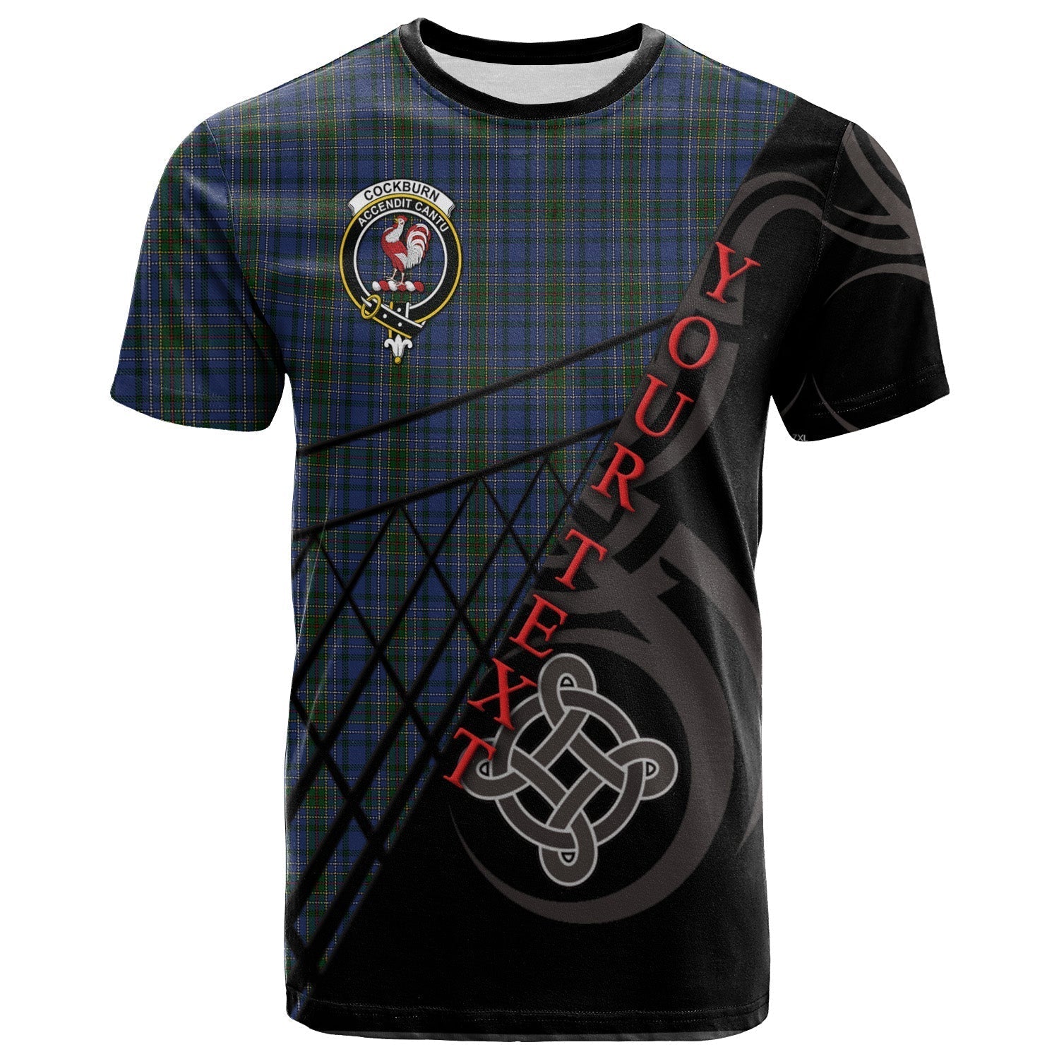 Printivon Cockburn Blue T Shirt Pattern Celtic 