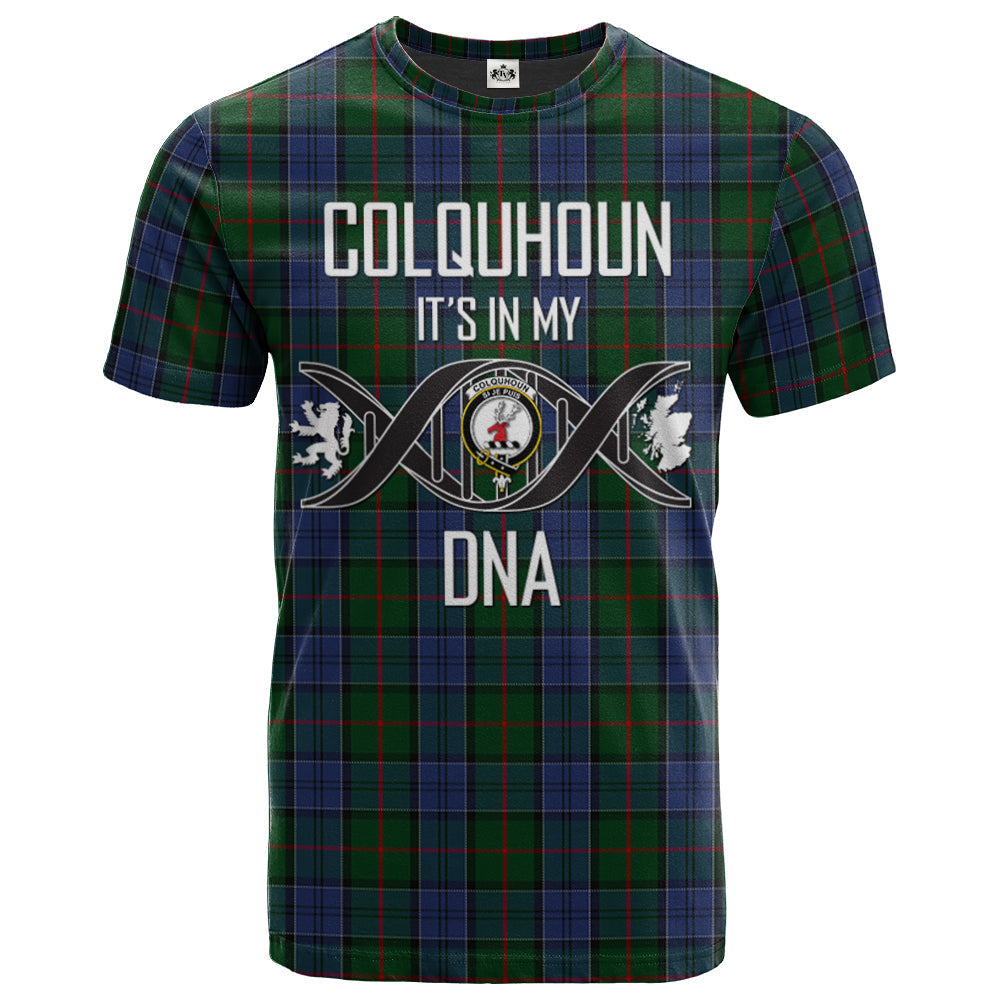 Printivon Colquhoun 01 Clan DNA In Me Tartan Crest T Shirt