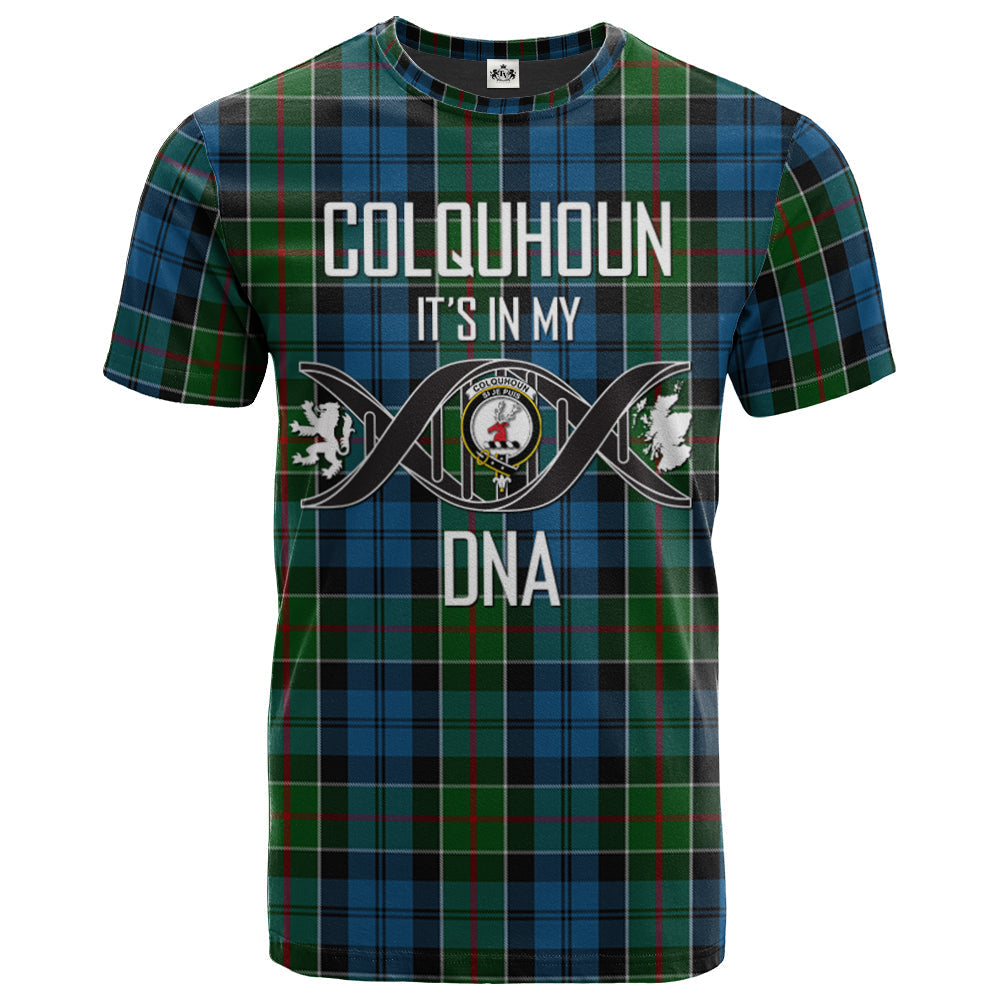 Printivon Colquhoun 02 Clan DNA In Me Tartan Crest T Shirt