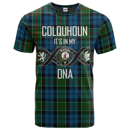 Printivon Colquhoun 02 Clan DNA In Me Tartan Crest T Shirt