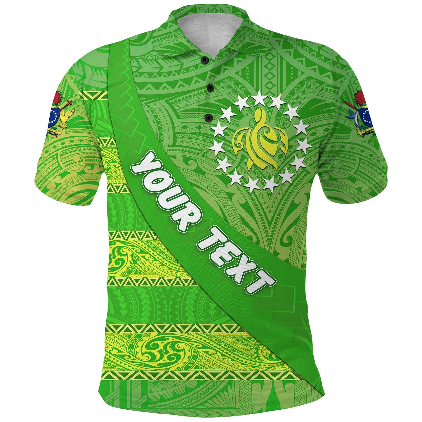 Custom Personalised Cook Islands Polo Shirt Polynesian Victorian Vibes