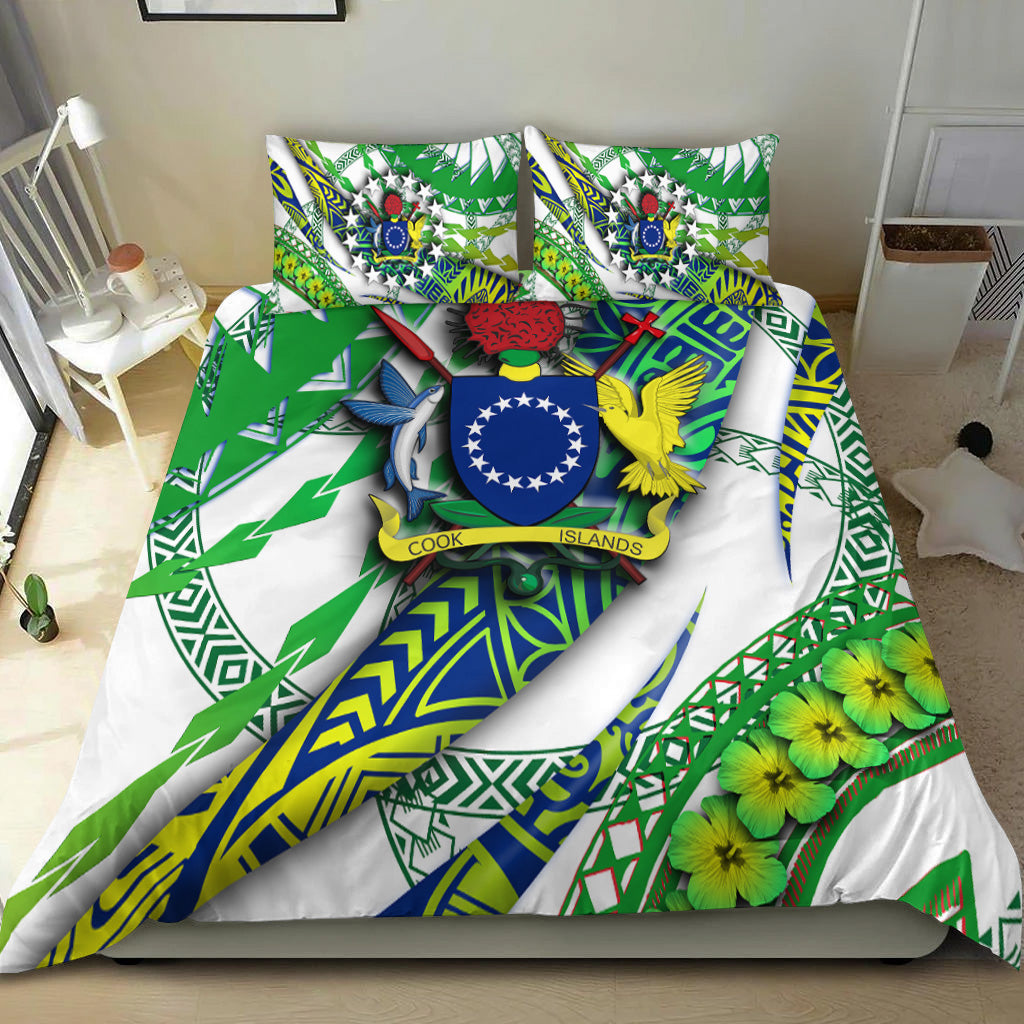 Cook Islands Bedding Set Artsy Style White