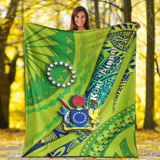 Cook Islands Premium Blanket Artsy Style Green