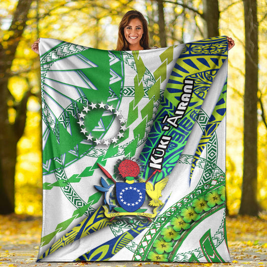 Cook Islands Premium Blanket Artsy Style White