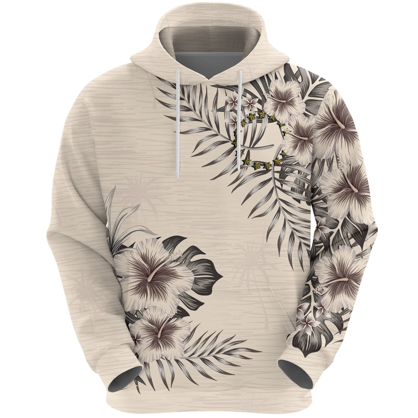 Cook Islands Hoodie The Beige Hibiscus No