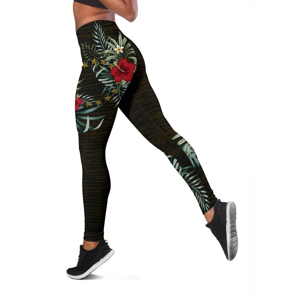 Cook Islands Hibiscus Leggings