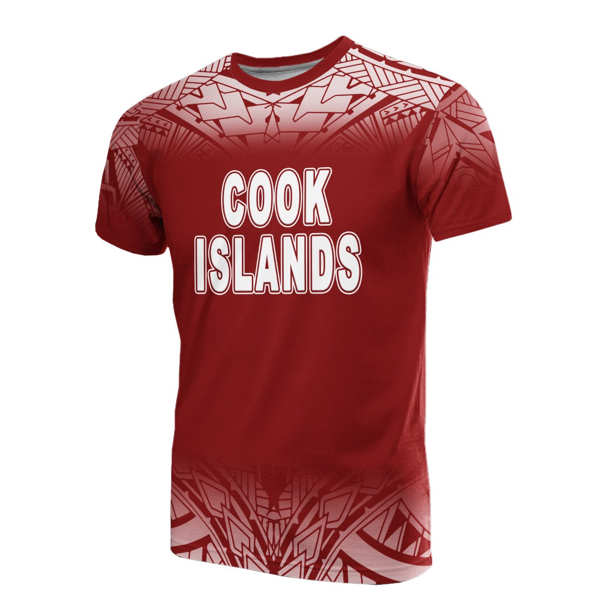 Cook Islands All Over T Shirt Fog Red