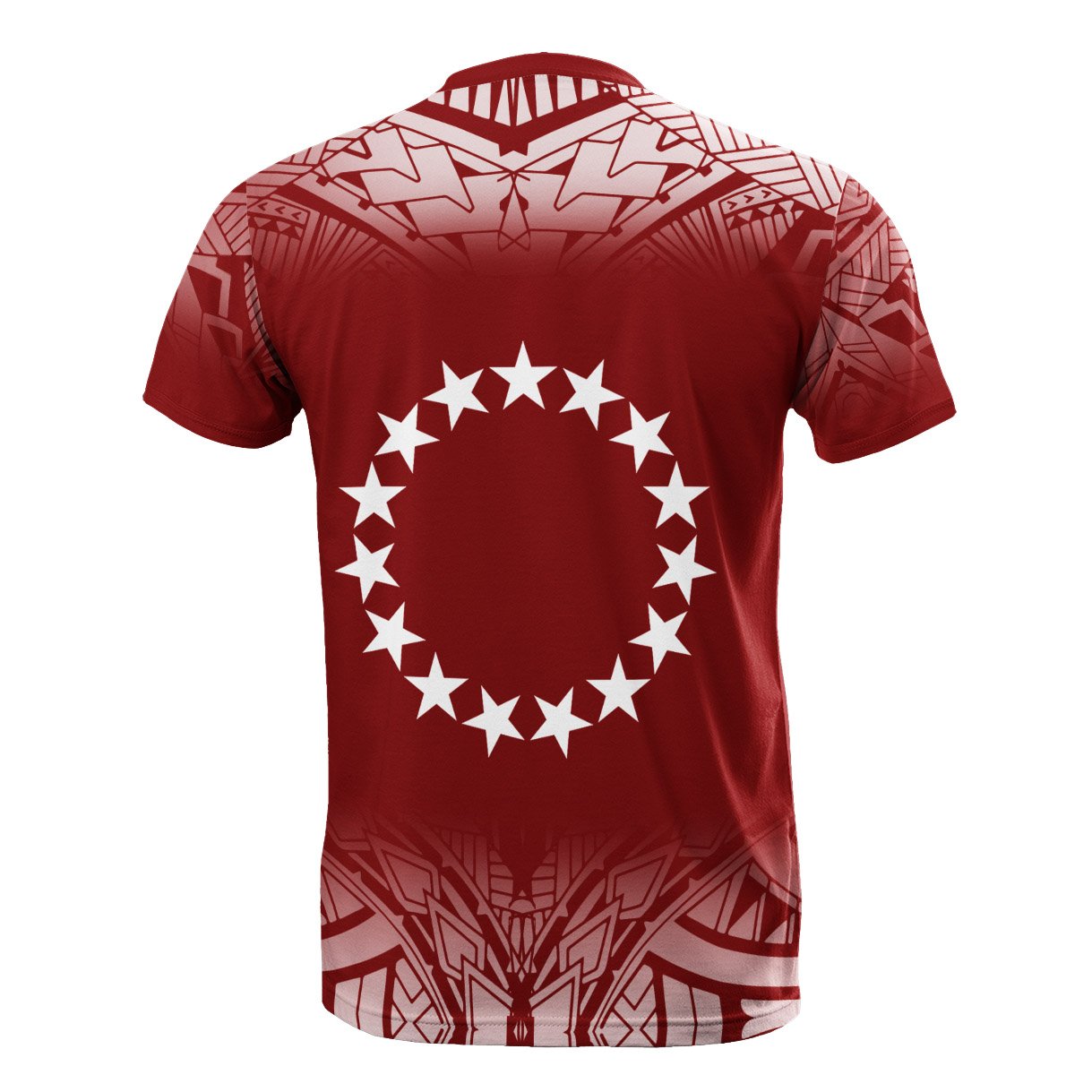 Cook Islands All Over T Shirt Fog Red