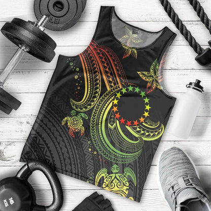Cook Islands Custom Personalised Men's Tank Top Reggae Turtle