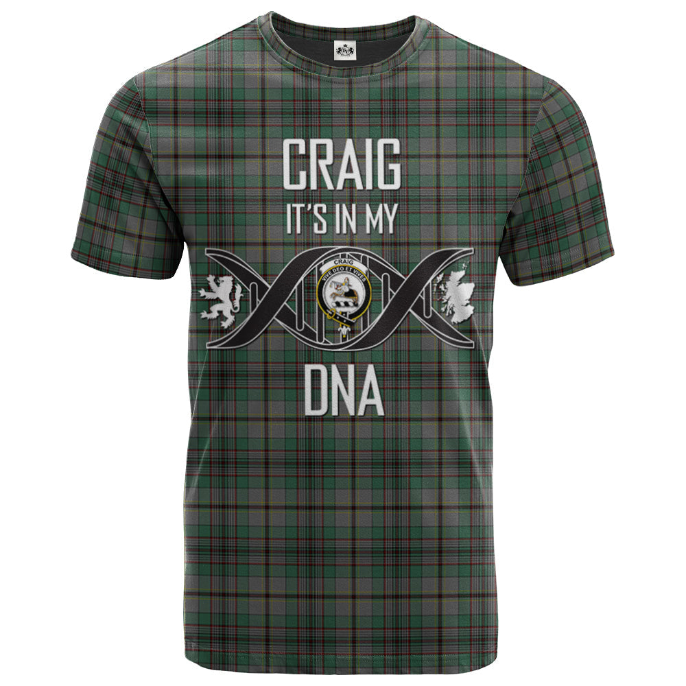 Printivon Craig Clan DNA In Me Tartan Crest T Shirt