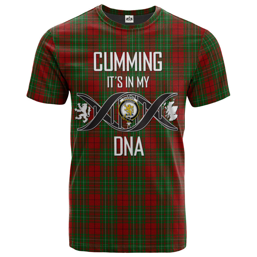 Printivon Cumming 01 Clan DNA In Me Tartan Crest T Shirt