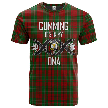 Printivon Cumming 01 Clan DNA In Me Tartan Crest T Shirt