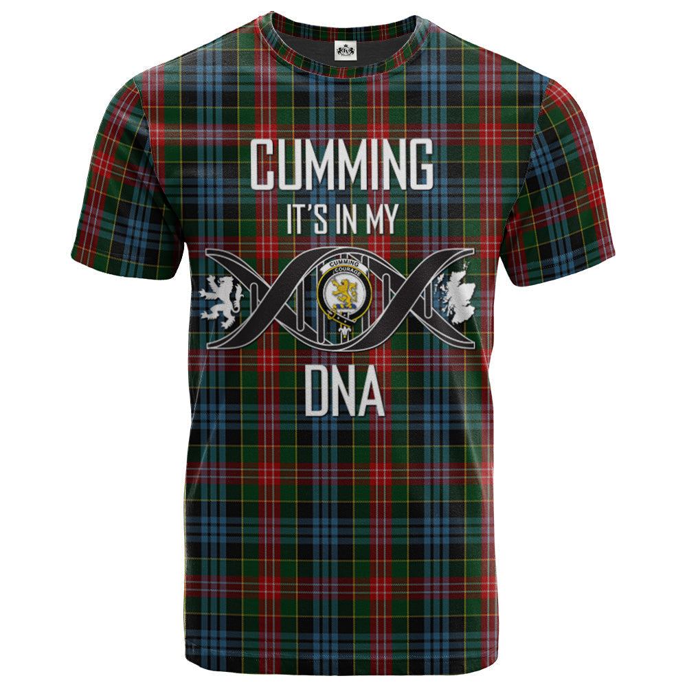Printivon Cumming 02 Clan DNA In Me Tartan Crest T Shirt