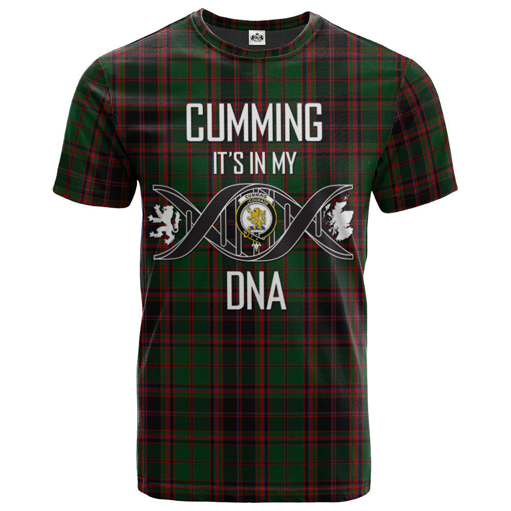 Printivon Cumming Buchan Hunting Clan DNA In Me Tartan Crest T Shirt