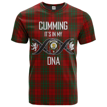 Printivon Cumming Comyn Clan DNA In Me Tartan Crest T Shirt