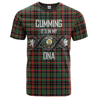 Printivon Cumming Hunting Ancient Clan DNA In Me Tartan Crest T Shirt