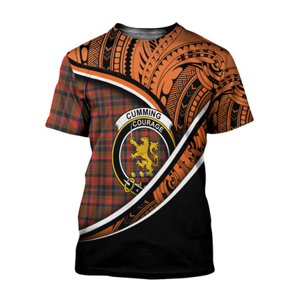 Printivon Cumming Hunting Weathered T Shirt Pattern Polynesian 