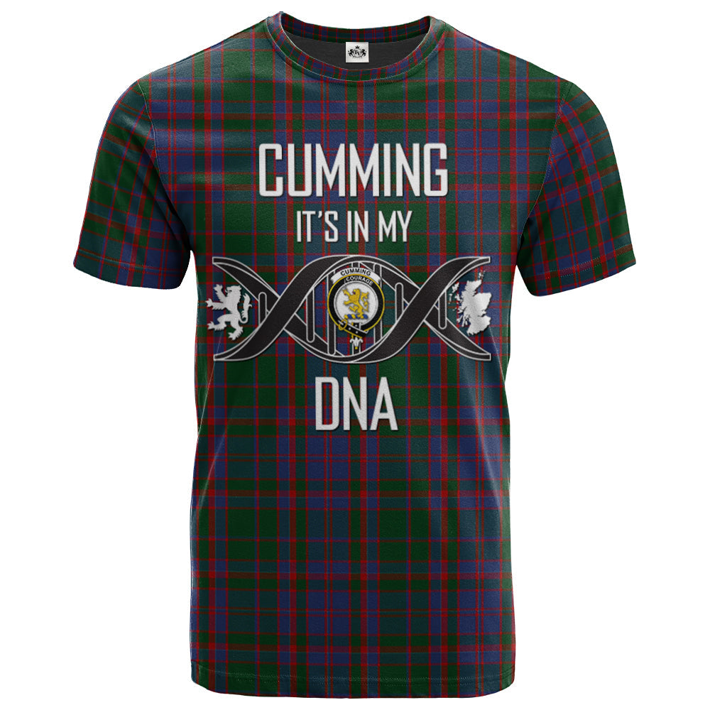 Printivon Cumming of Glenorchy Clan DNA In Me Tartan Crest T Shirt