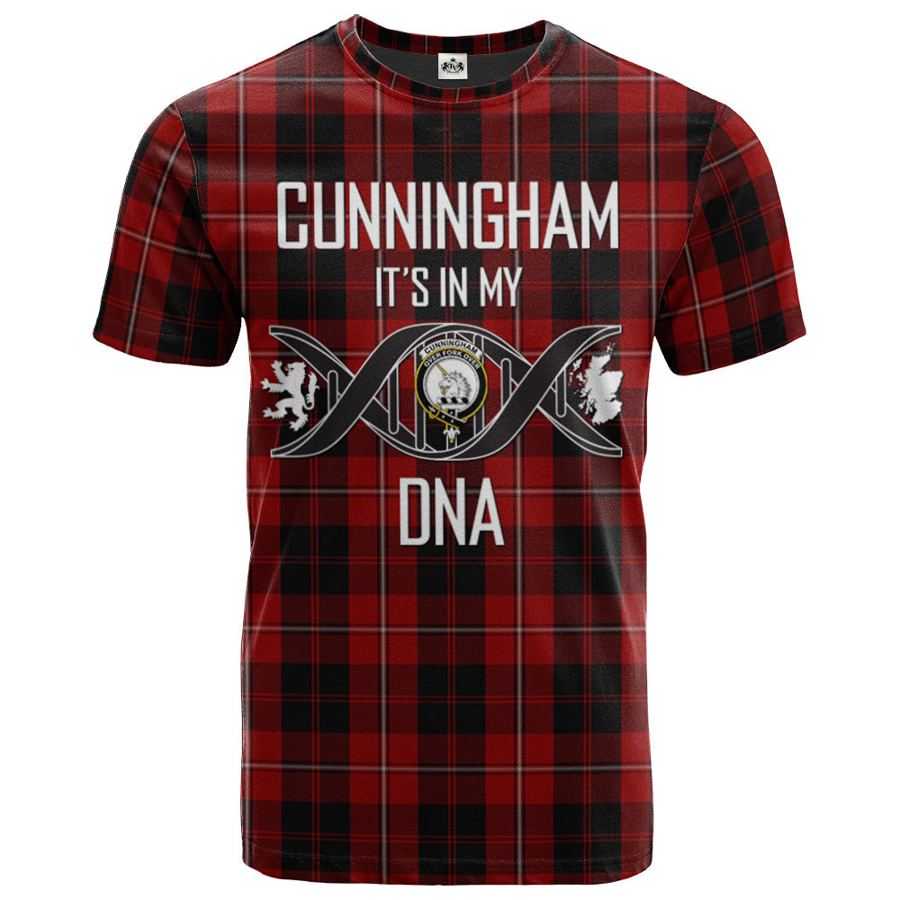 Printivon Cunningham 02 Clan DNA In Me Tartan Crest T Shirt