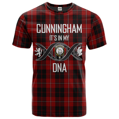 Printivon Cunningham 02 Clan DNA In Me Tartan Crest T Shirt