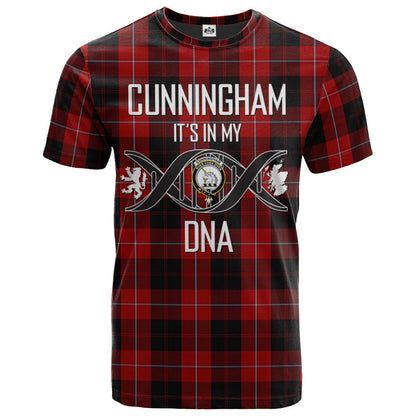 Printivon Cunningham 03 Clan DNA In Me Tartan Crest T Shirt