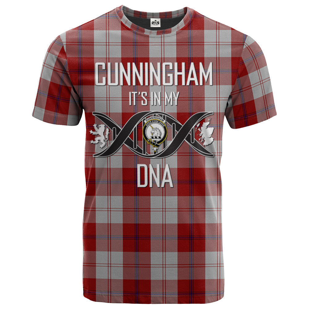 Printivon Cunningham Dress Clan DNA In Me Tartan Crest T Shirt