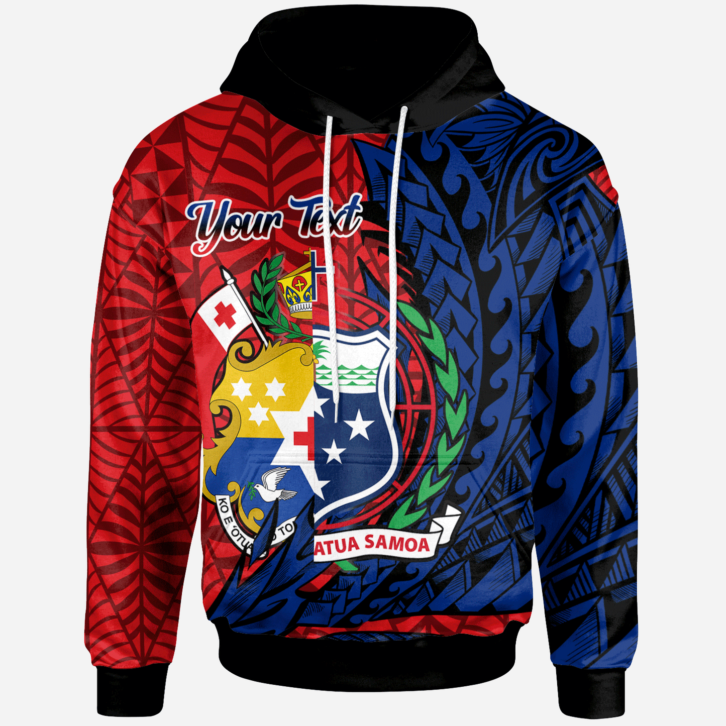 Custom Text TokoUso Hoodie Custom Personalised Wings Style Samoa Hoodie