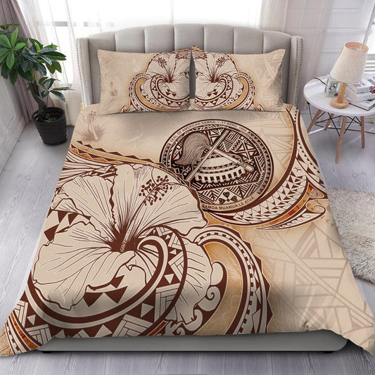 American Samoa Bedding Set Hibiscus Flower Vintage Style